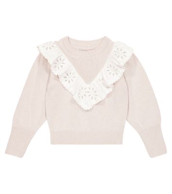The New Society Millie ruffle-trimmed wool-blend sweater