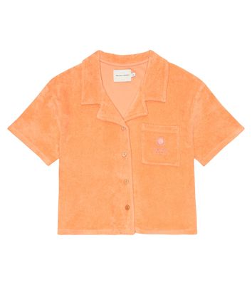 The New Society Niccolo embroidered cotton terry shirt