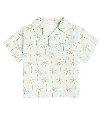 The New Society Palm Springs cotton and linen polo shirt