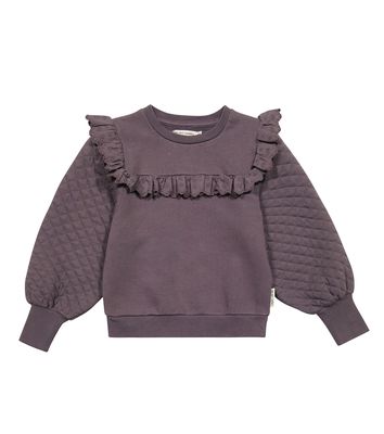 The New Society Rebeca ruffle-trimmed cotton sweater