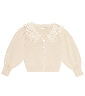 The New Society Venera embroidered cotton cardigan