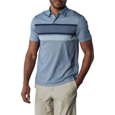 The Normal Brand Chip Piqué Polo in Calypso Stripe 