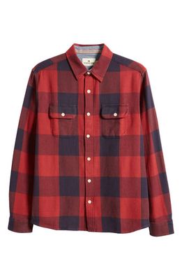 The Normal Brand Mountain Regular Fit Flannel Button-Up Shirt in Red Buffalo