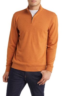 The Normal Brand Puremeso Weekend Quarter Zip Top in Almond