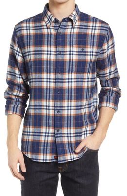 The Normal Brand Stephen Regular Fit Gingham Flannel Button-Up Shirt in Auburn Plaid
