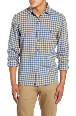 The Normal Brand Stephen Regular Fit Gingham Flannel Button-Up Shirt in Khaki Plaid
