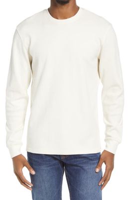 The Normal Brand Vintage Wash Thermal Long Sleeve T-Shirt in Ivory
