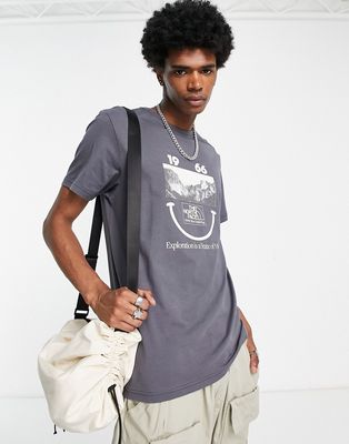The North Face 1966 Smile Face t-shirt in gray Exclusive at ASOS