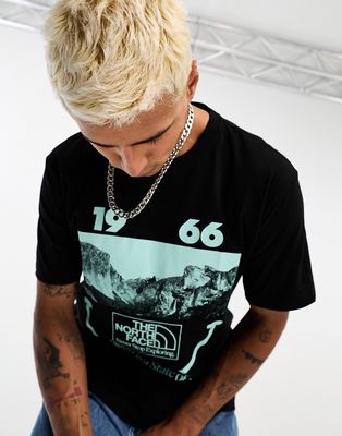 The North Face 1966 yellow face T-shirt in black - Exclusive to ASOS