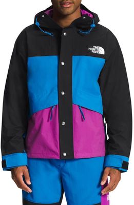The North Face '86 Retro Waterproof Mountain Jacket in Black/super Blue/purple Cactus