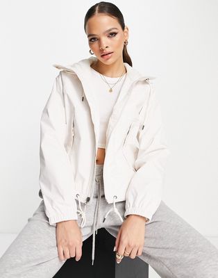 The North Face Antora hooded rain jacket in white