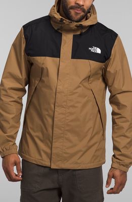 The North Face Antora Recycled Jacket in Utility Brown/Tnf Black
