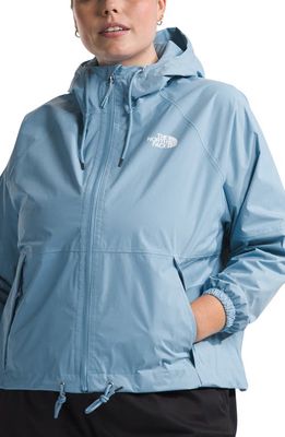The North Face Antora Water Repellent Hooded Jacket in Steel Blue