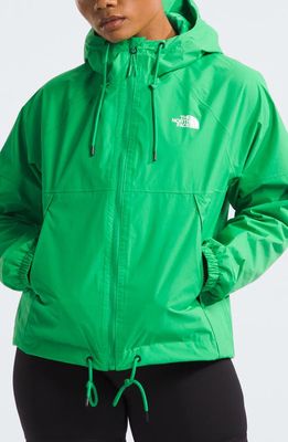 The North Face Antora Waterproof Rain Jacket in Optic Emerald