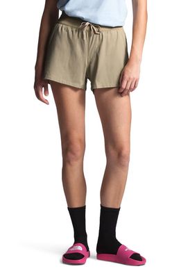 The North Face Aphrodite Motion Water Repellent Shorts in Twill Beige