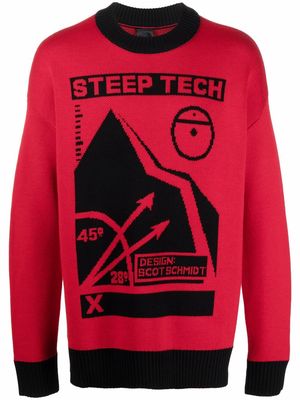 The North Face Black Label graphic-print merino jumper - Red