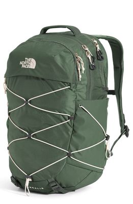 The North Face Borealis Water Repellent Backpack in Thyme/Gardenia White
