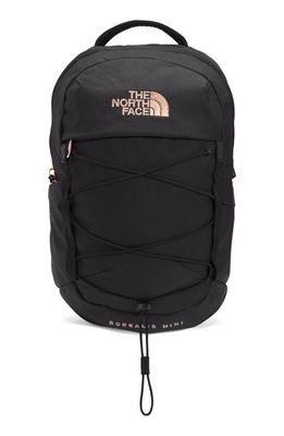 The North Face Borealis Water Repellent Mini Backpack in Black Hthr/burnt Coral Metal