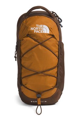 The North Face Borealis Water Repellent Sling Backpack in Timber Tan/Demitasse Brown