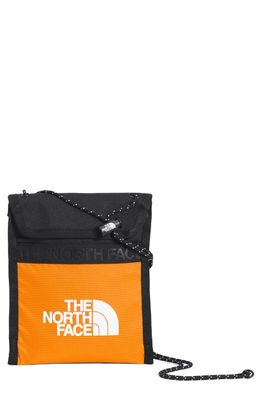 The North Face Bozer Neck Pouch in Cone Orange/Tnf Black