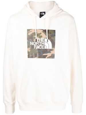 The North Face camouflage-logo print hoodie - Neutrals
