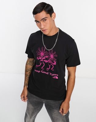The North Face 'Camp Good Times' chest print t-shirt in black