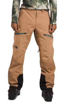 The North Face Chakal Waterproof Snow Pants in Almond Butter/Tnf Black
