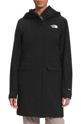 The North Face City Breeze Waterproof & Windproof Recycled Polyester Rain Parka in Tnf Black