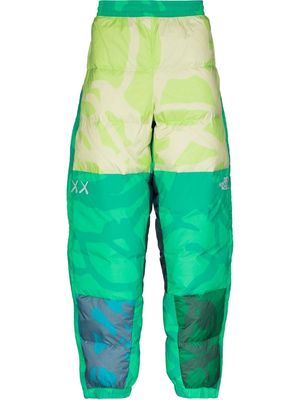 The North Face colour-block wide-leg trousers - Green