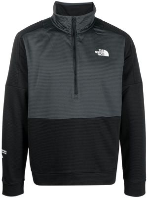 The North Face colour-block zip-up sweatshirt - Black