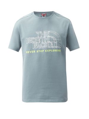 The North Face - Coordinates Cotton-jersey T-shirt - Mens - Light Blue