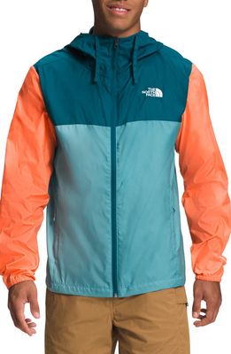 The North Face Cyclone 3 WindWall Packable Water Resistant Jacket in Blue Coral/rf Waters/dst Coral