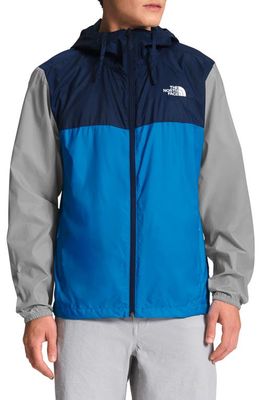 The North Face Cyclone 3 WindWall Packable Water Resistant Jacket in Super Sonic Blue/navy/grey