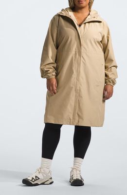 The North Face Daybreak Waterproof Hooded Rain Jacket in Khaki Stone at Nordstrom, Size 3X