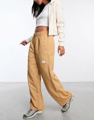 The North Face Easy nylon baggy pants in light brown-Neutral