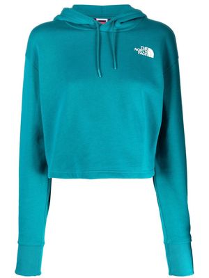The North Face embroidered-logo cropped jumper - Blue
