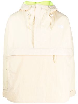 The North Face embroidered-logo hooded jacket - Yellow