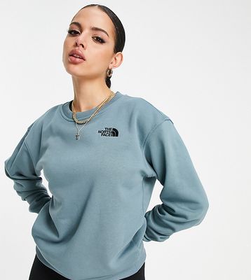 The North Face Essential sweatshirt in gray blue Exclusive at ASOS