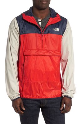 The North Face Fanorak Pullover in Fiery Red/urban Navy/vintage W