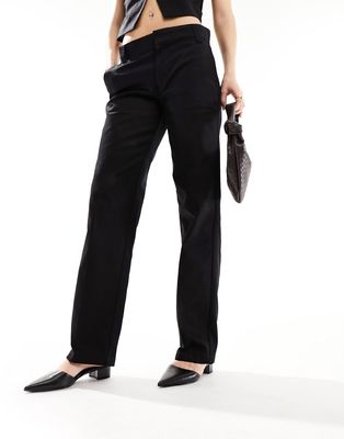The North Face Felted fleece wide leg pants in black