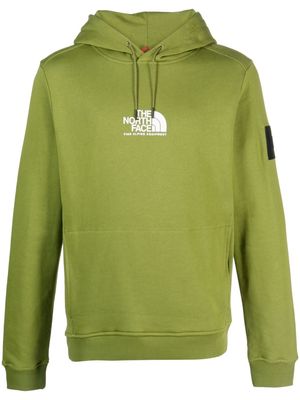 The North Face Fine Alpine logo-print cotton hoodie - Green