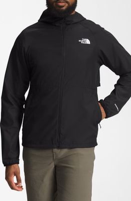 The North Face Flyweight Wind Resistant Zip Hoodie in Tnf Black