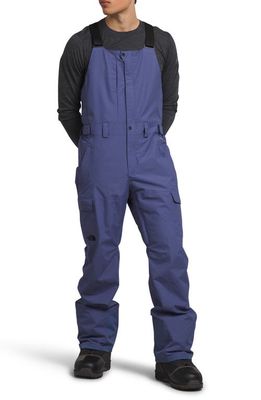 The North Face Freedom Insulated Waterproof Snow Bib Overalls in Cave Blue