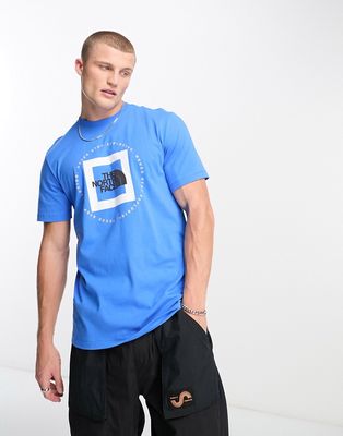 The North Face Geo NSE logo t-shirt in cobalt blue