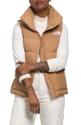 The North Face Gotham Down Puffer Vest in Almond Butter