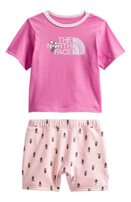 The North Face Graphic T-Shirt & Shorts Set in Pink/purdy Pink Joy Floral