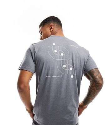 The North Face Half Dome contoured back print T-shirt in gray & white - Exclusive to ASOS