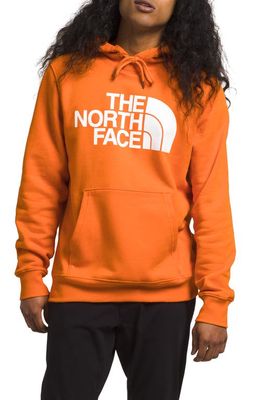 The North Face Half Dome Graphic Pullover Hoodie in Mandarin/Tnf White
