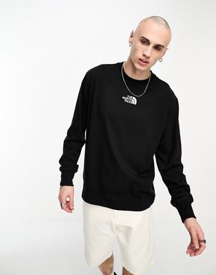 The North Face heavyweight long sleeve logo top in black