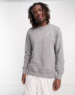The North Face Heritage patch chest logo sweatshirt in gray